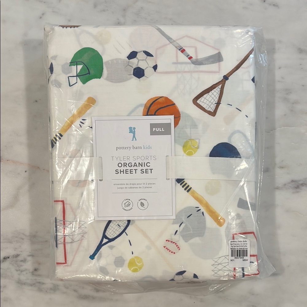 Pottery Barn Kids Tyler Sports Sheet Set - Multicolor